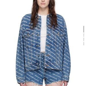 Alexander Wang Logo Print Denim Jacket